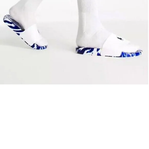 NWOT Men's Ralph Lauren Polo Tie-Dye Slides - Picture 9 of 12